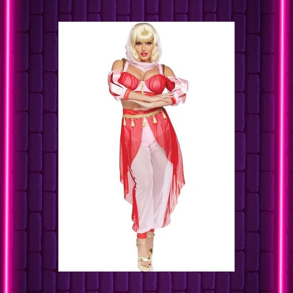 DREAMY GENIE Costume | XS-M | PINK, RED - Picture 1 of 3